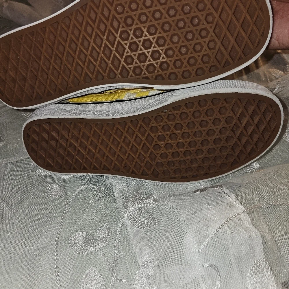 Vans Era yellow/white (checkerboard) low womens- 6.5 mens 5.0 streetwear/ beach - Picture 5 of 14